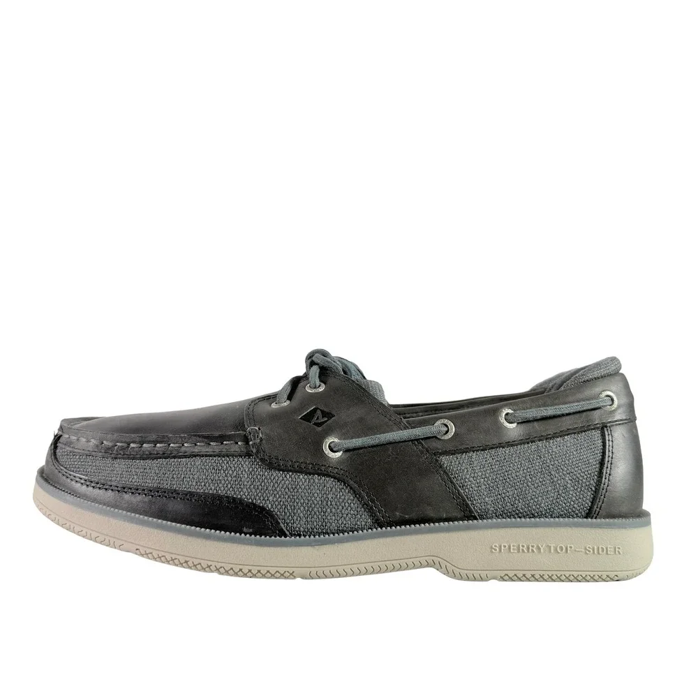 Sperry Surveyor 2 Eye Baja Blue Canvas Leather Men Size 11.5 M